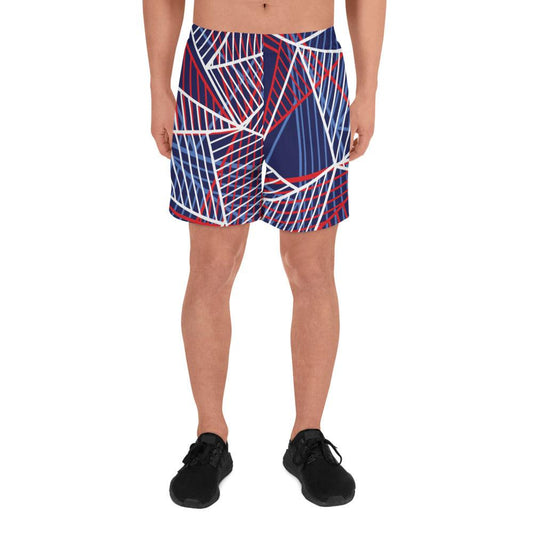 Red, White, and Striped Athletic Shorts - Thrive Attire