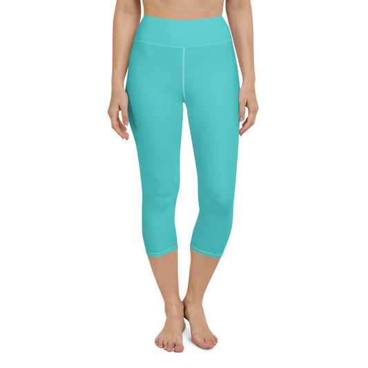Dark Turquoise Yoga Capri Leggings - Thrive Attire